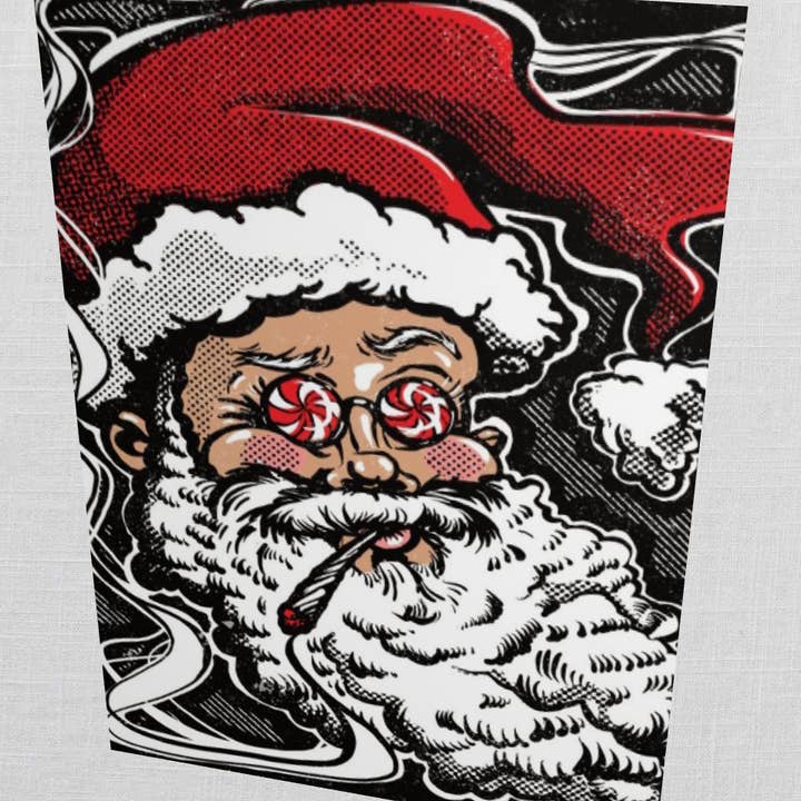 The More There Is – wholesale Christmas card – “Silly Santa” Stoner Christmas Card