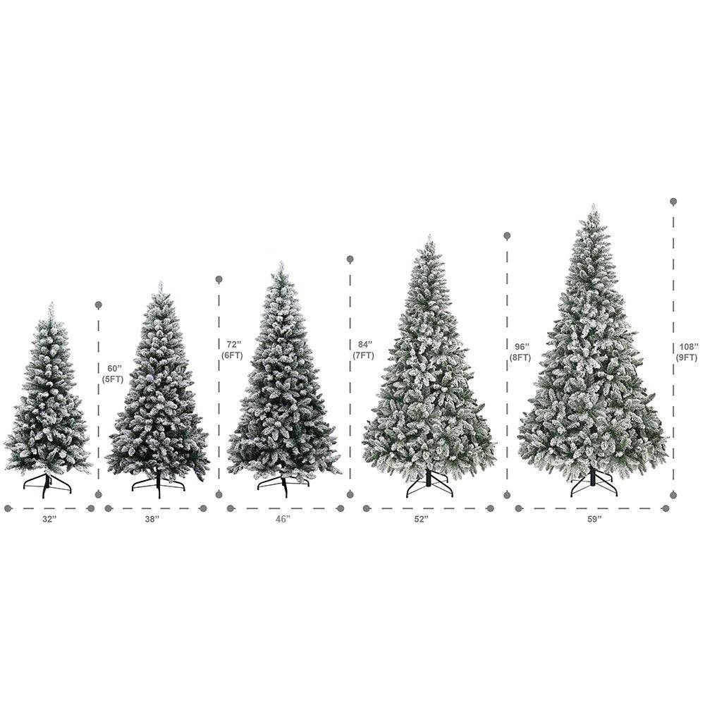 Abble - Wholesale Artificial Christmas Tree - Pre-Lit Snow Flocked Artificial Christmas Tree15