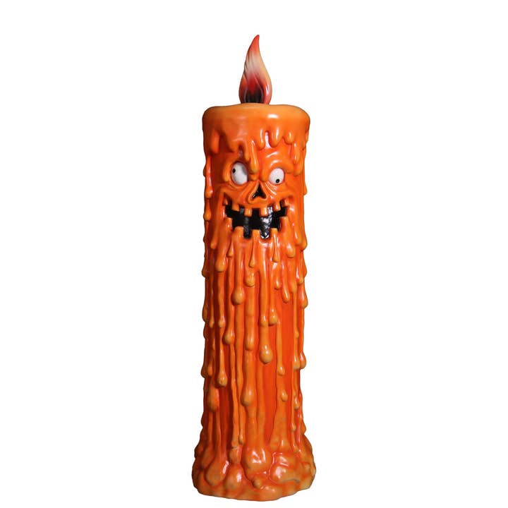 Pumpkin Candle Life Size Statue for wholesale by LM Treasures