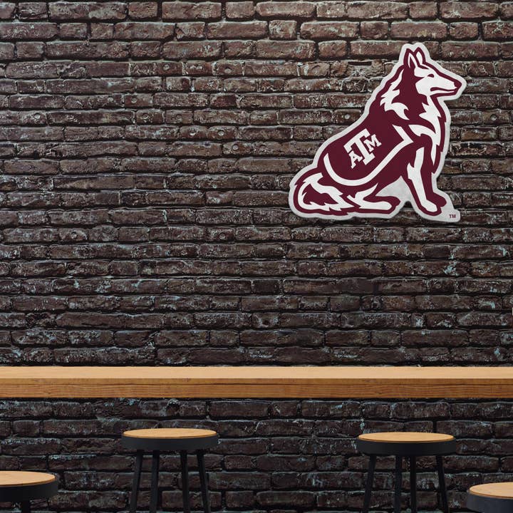 Rico Industries - Wholesale Flag - NCAA Texas A&M Mascot Logo Shape Cut Pennant