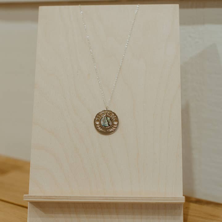 Copper Canoe Woman - Wholesale Pendant/Charm Necklace - Metal New Moon Necklace