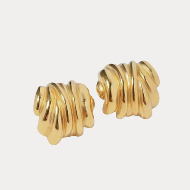 Lliana Elegant Gold Tone Earrings for wholesale by Petra Savage Jewelry