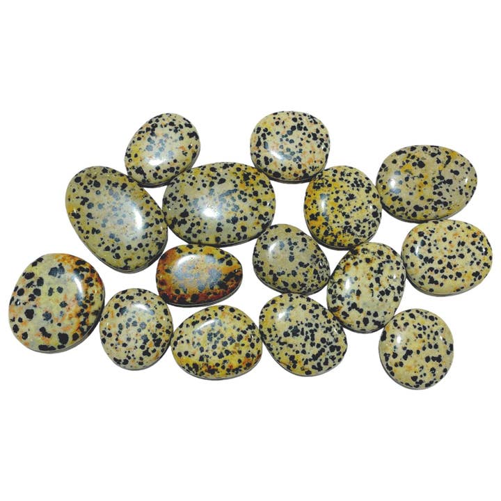 Dalmatian Jasper Pebble 40mm (Pack of 200g) for wholesale by Foliesbijoux