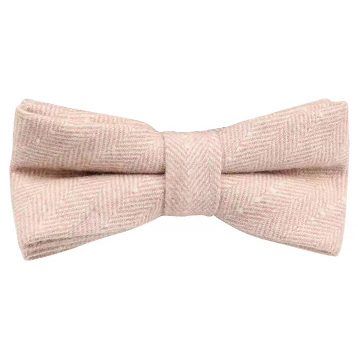 Nœud papillon en tweed à chevrons rose Elle pour la vente par Dickie Bow