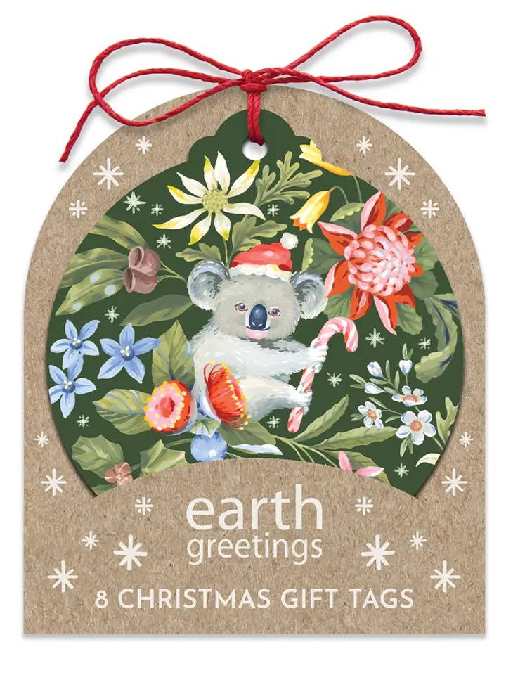 Weihnachtsgeschenkanhänger (Set mit 8) - Weihnachtskoalas für den Großhandel von Earth Greetings