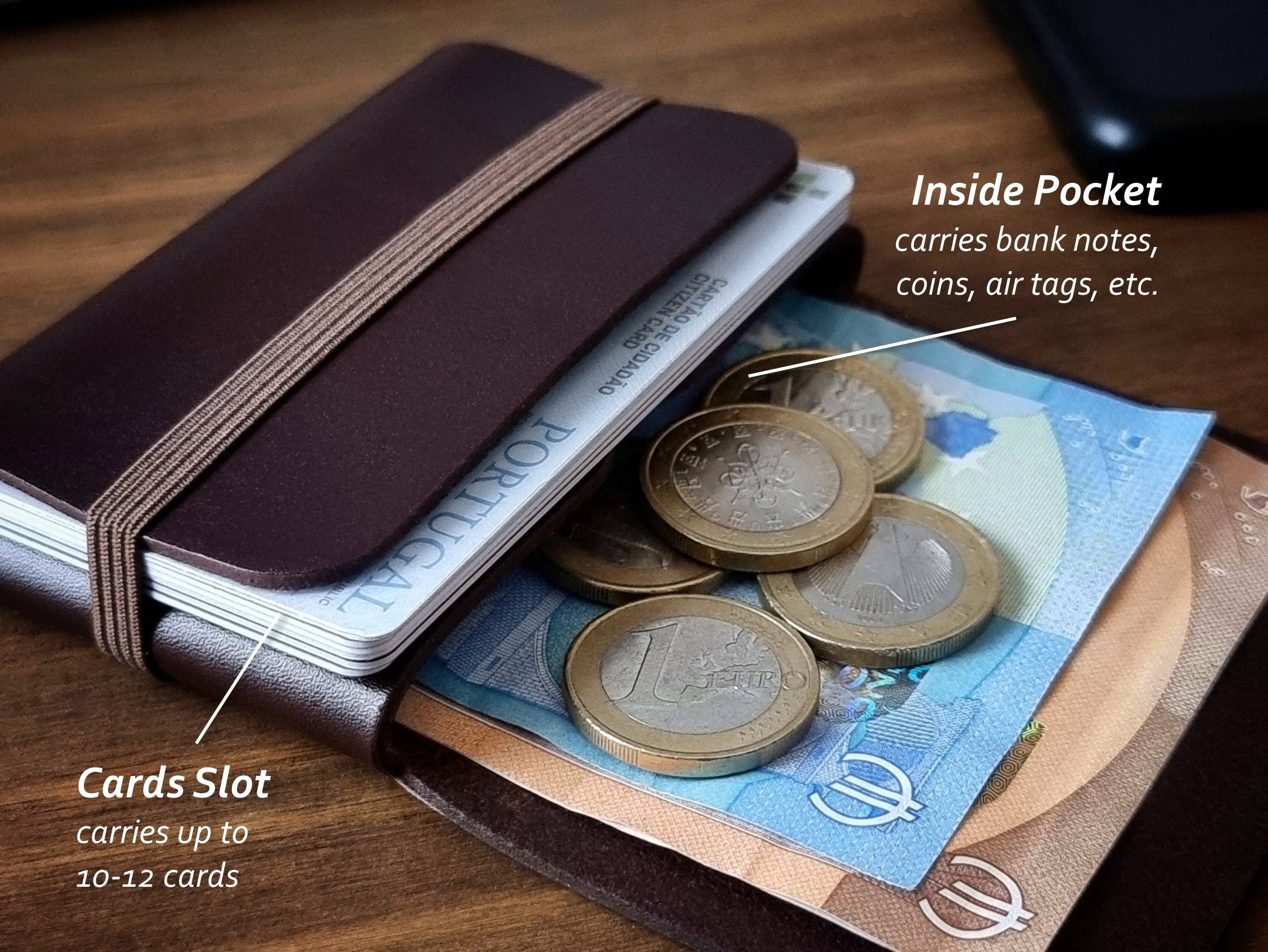 Singular Leather – wholesale Plånbok - Unisex – Mörkbrun Läderplånbok - Minimalistisk och Anpassningsbar2