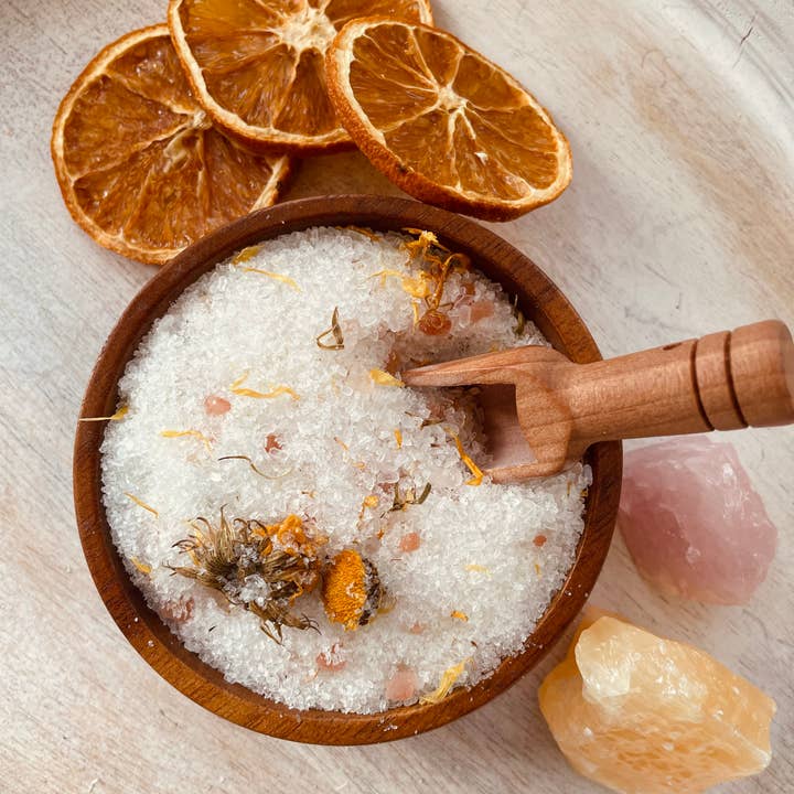 Sage & Stone Apothecary - Wholesale Bath Salts - Orange Mimosa Herbal Bath Salt Tubes