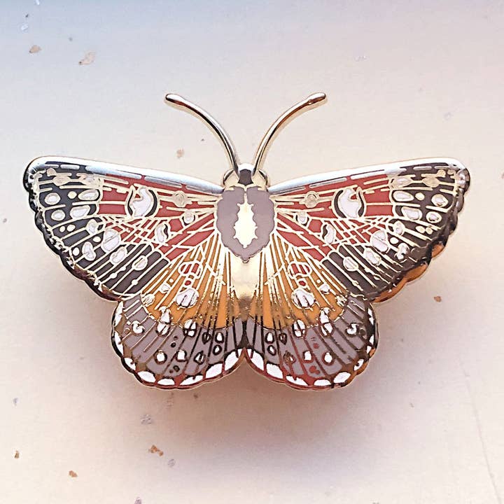 Alum and Ink - Wholesale Lapel Pin/Button - Mormon Metalmark Butterfly (Apodemia mormo) Enamel Pin