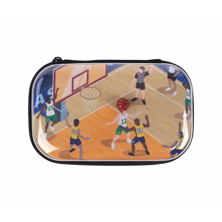 ZIPIT - Wholesale Pencil Case/Pouch - ZIPIT Basketball Clear Top Box for Boys, Pencil Case