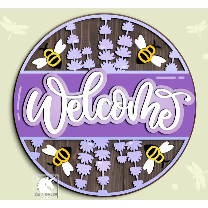 Welcome Spring Bee Door Hanger or Wreath Sign for wholesale by Finding Farmhouse Crafts & More