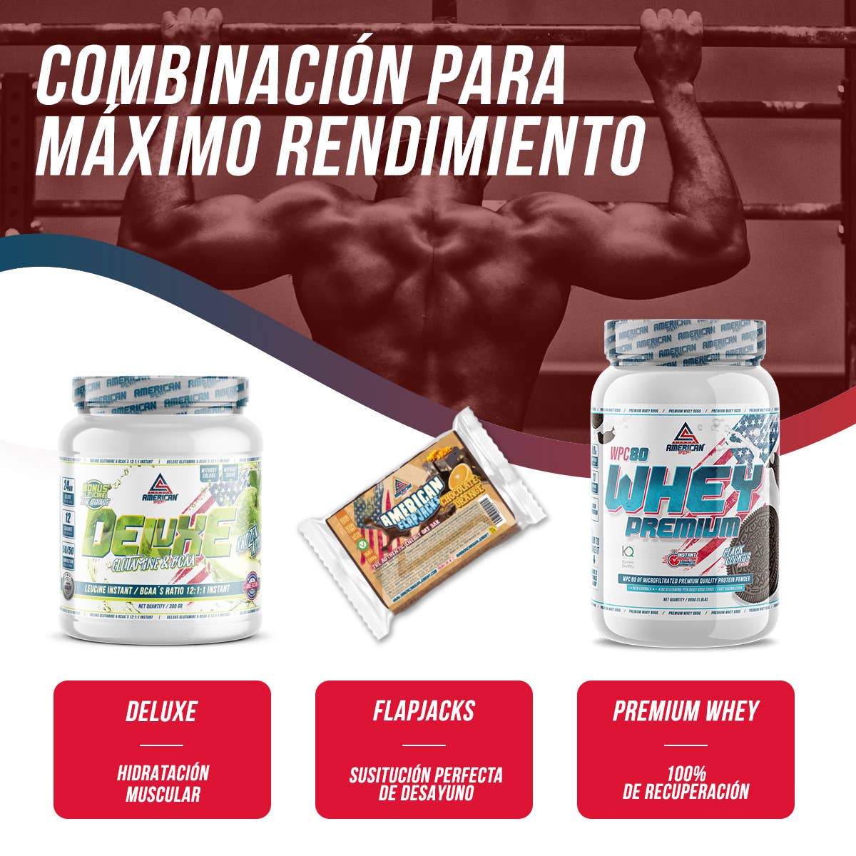 AMERICAN SUPLEMENT S.L. – wholesale Snacksbar – Havreflapjack med protein 24 enheter x120 g10