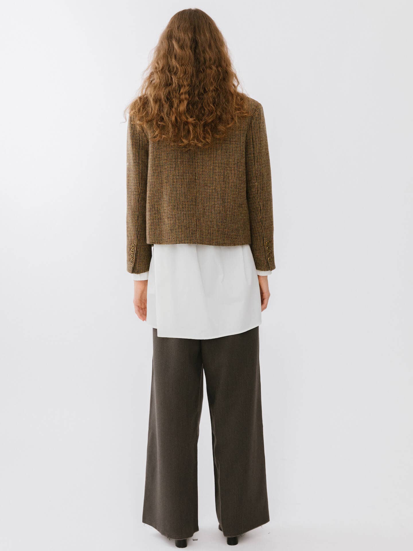 SaddleBrown Vintage Round Neck Jacket for wholesale on Faire7