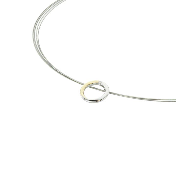 Collier Gala Design Golden Circle J0067 pour la vente par Gala Design Sieraden
