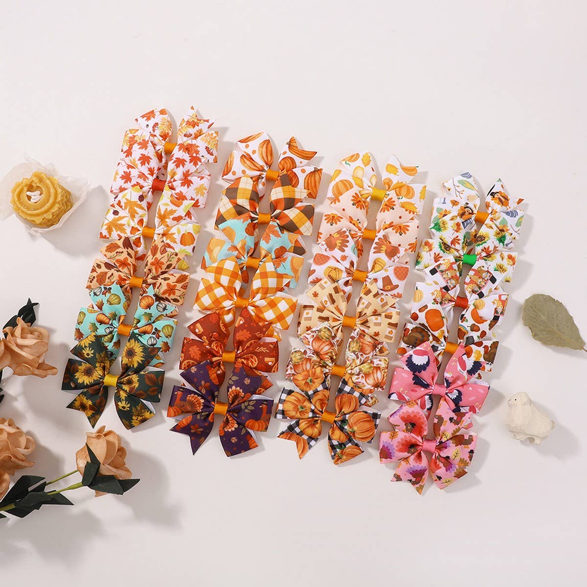 ACCITY - Wholesale Hair Clip - Kids - Thanksgiving Turkey Pumpkin Tail Hair Clip_CWAHA668126