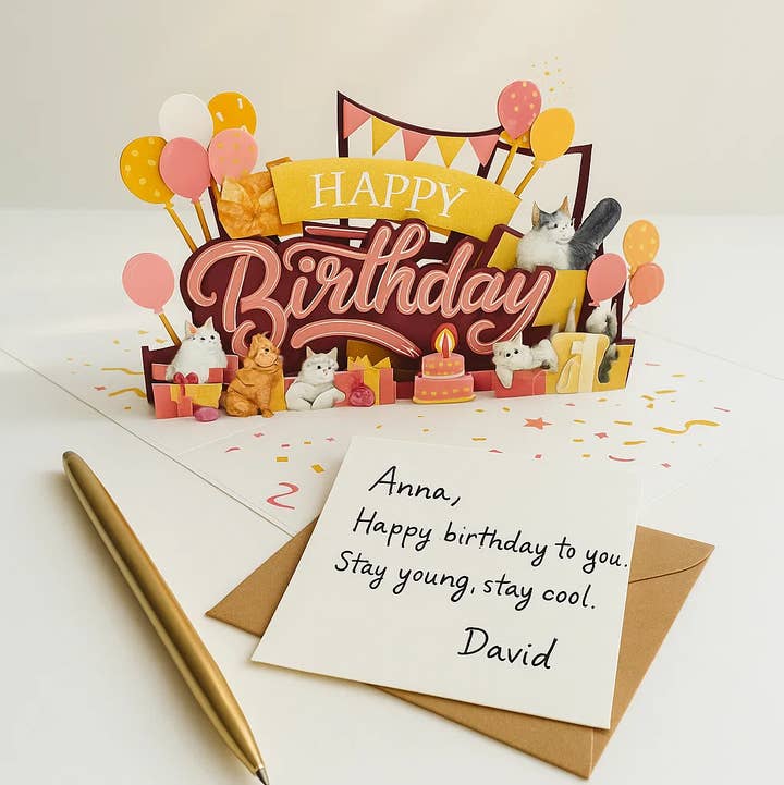 The Paper Mix – wholesale Birthday card – WOWPOP Cat-astrophic Fun CARD, 3D Pop Up Card, Handmade2