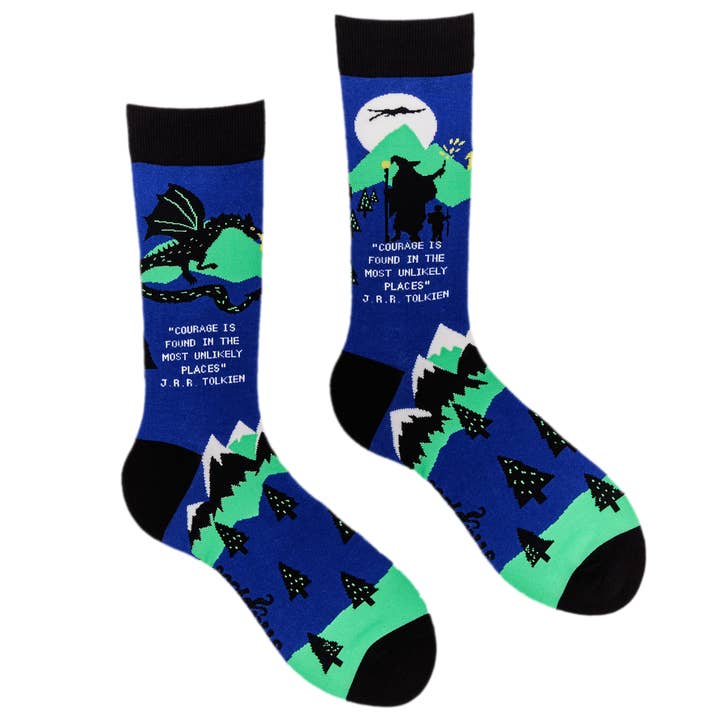 BLUE J.R.R. Tolkien Socks for wholesale on Faire1