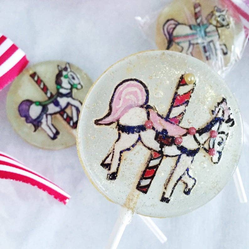 A Secret Forest - Wholesale Lollipop - Fondant Carousel Horse Lollipops3