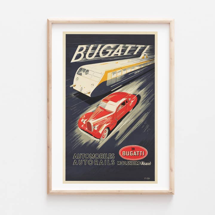 Go To Design - Wholesale Art Print - Fine art print Bugatti Automobiles unframed wall art2