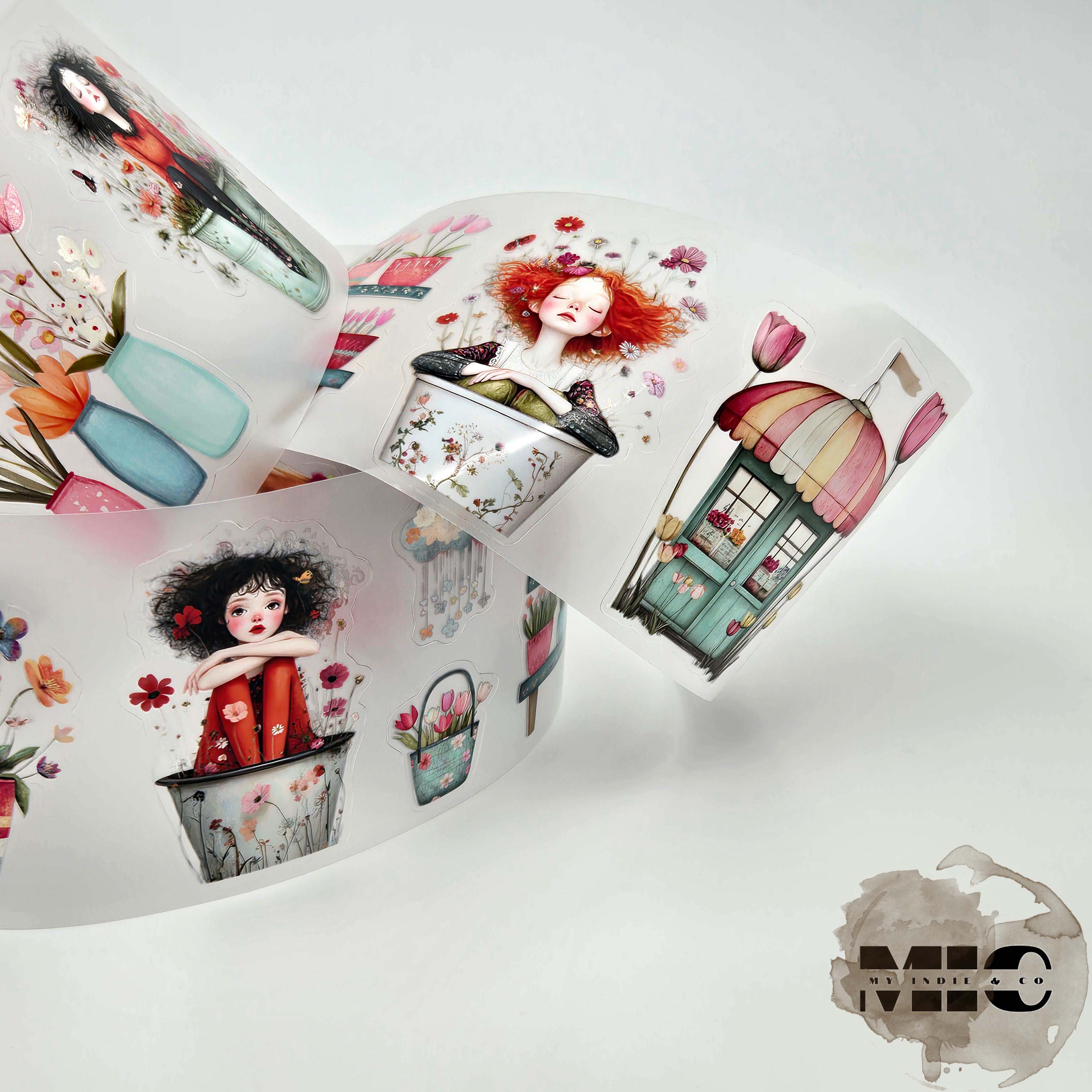 MIC & MIM Premium Paper Shop - Vendita all'ingrosso Nastro washi - MIC | Nastro PET (Lucido 3D e Kiss-cut): Florabelle0