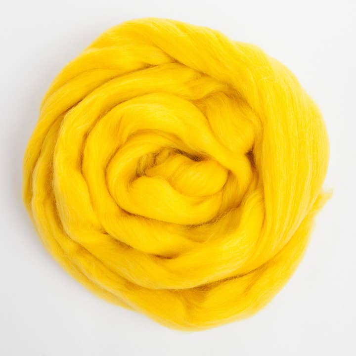 Desert Breeze Distributing - Wholesale Craft Supplies - Merino Wool Top Roving, Lemon Yellow, 1 ounce