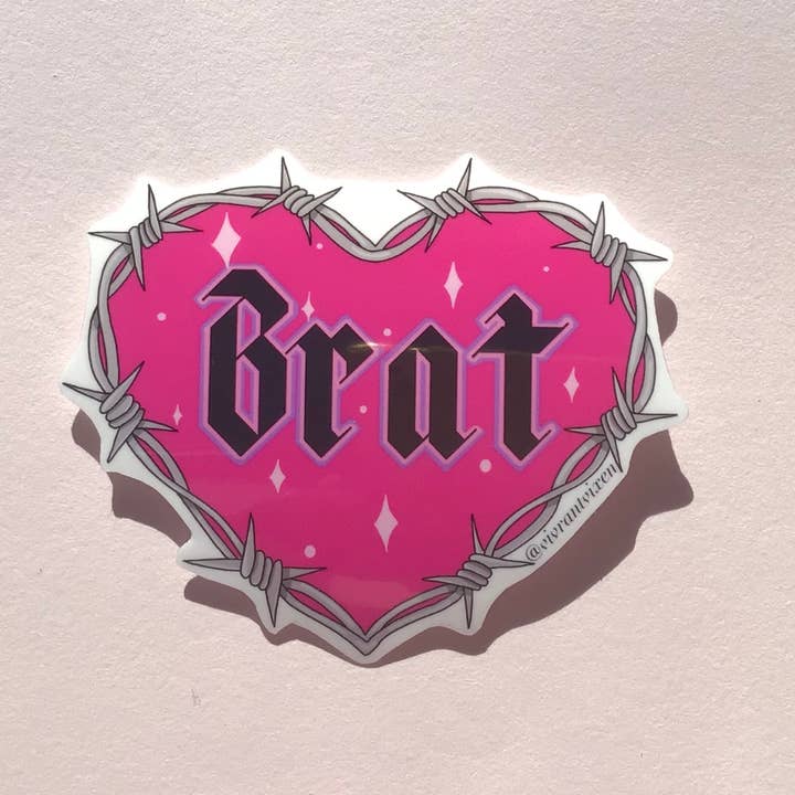 Brat Adult Die Cut Vinyl Sticker, Sex Positive Art for wholesale by Vivrant Vixen