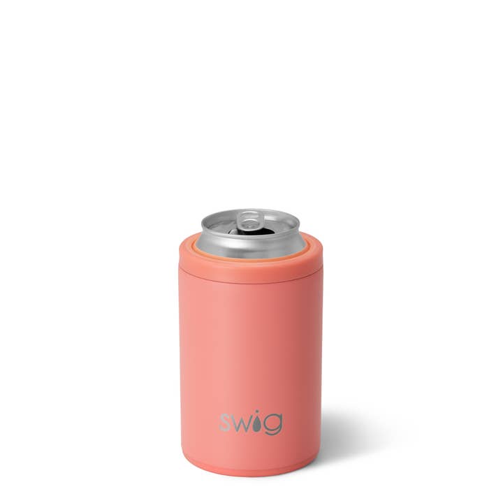 Swig Life - Wholesale Drink Huggers & Koozies - Coral Can + Bottle Cooler (12oz)