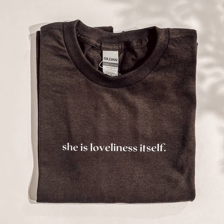 She is Loveliness Itself T-Shirt for wholesale by Simply Motherhood Company