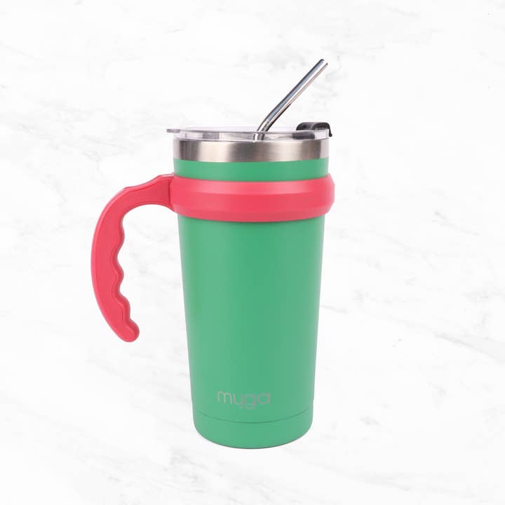 Myga – wholesale Insulated mug/tumbler – CAPRI Insulated Coffee Cup with metal straw16