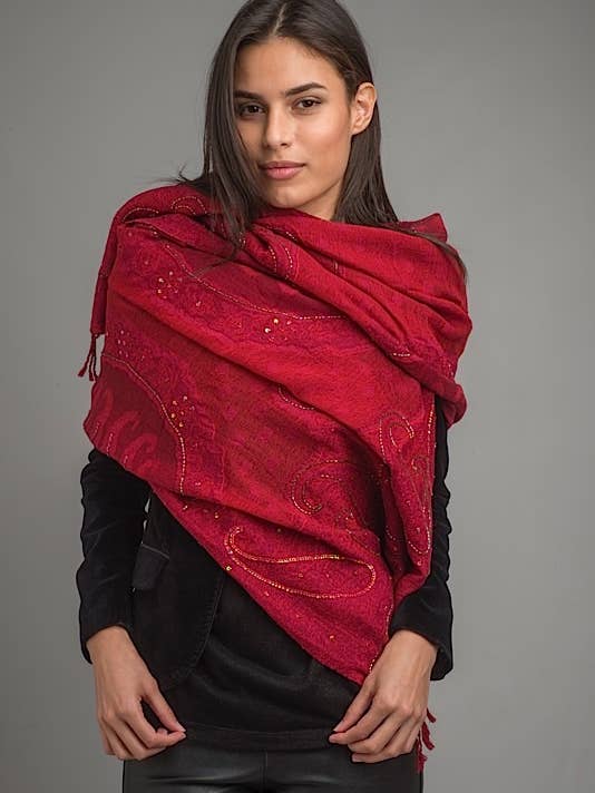 TAMERLAN SJAL - 100% ULL för wholesale av DIWALI PARIS