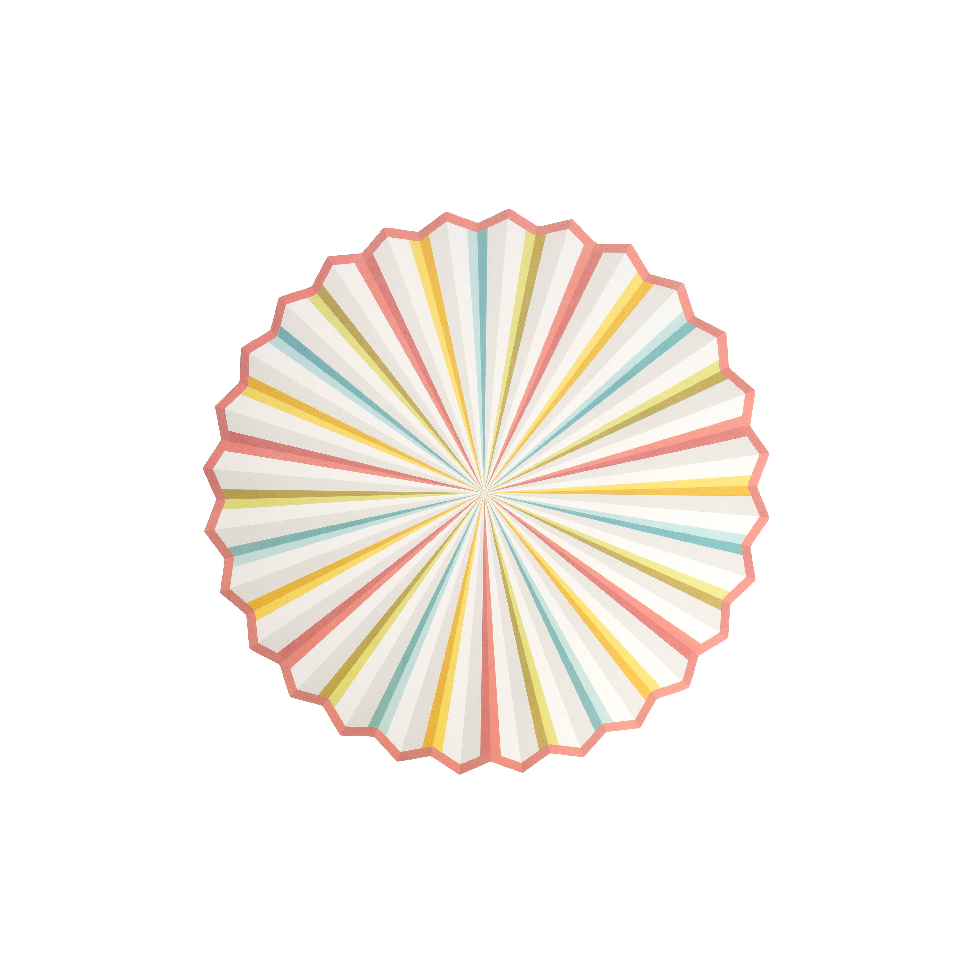 Gatherings by Curated Paperie - Wholesale Disposable Placemat - HB23-PL5- Burst of Color Fan Paper Placemat