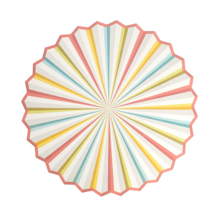 Gatherings by Curated Paperie - Wholesale Disposable Placemat - HB23-PL5- Burst of Color Fan Paper Placemat0