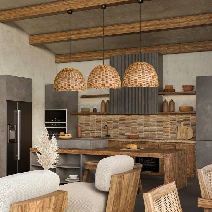 Fansia Rattan vedhæng lys. Indretning for engroshandel hos heartnests