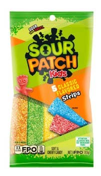 iSweet.ca - Wholesale Gummy - SOUR PATCH KIDS STRIPS ASSORTED - 3.5oz (99g) x 12 Units0