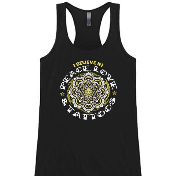 Je crois à la paix, à l'amour et aux tatouages pour la vente par Soulful Wear