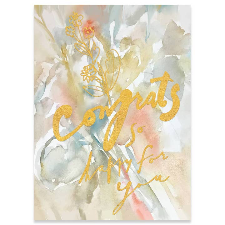 IMPRESSIONS CONGRATS CONGRATULATIONS GREETING CARD 4.5 x 6.25" for wholesale by Calypso Cards LLC