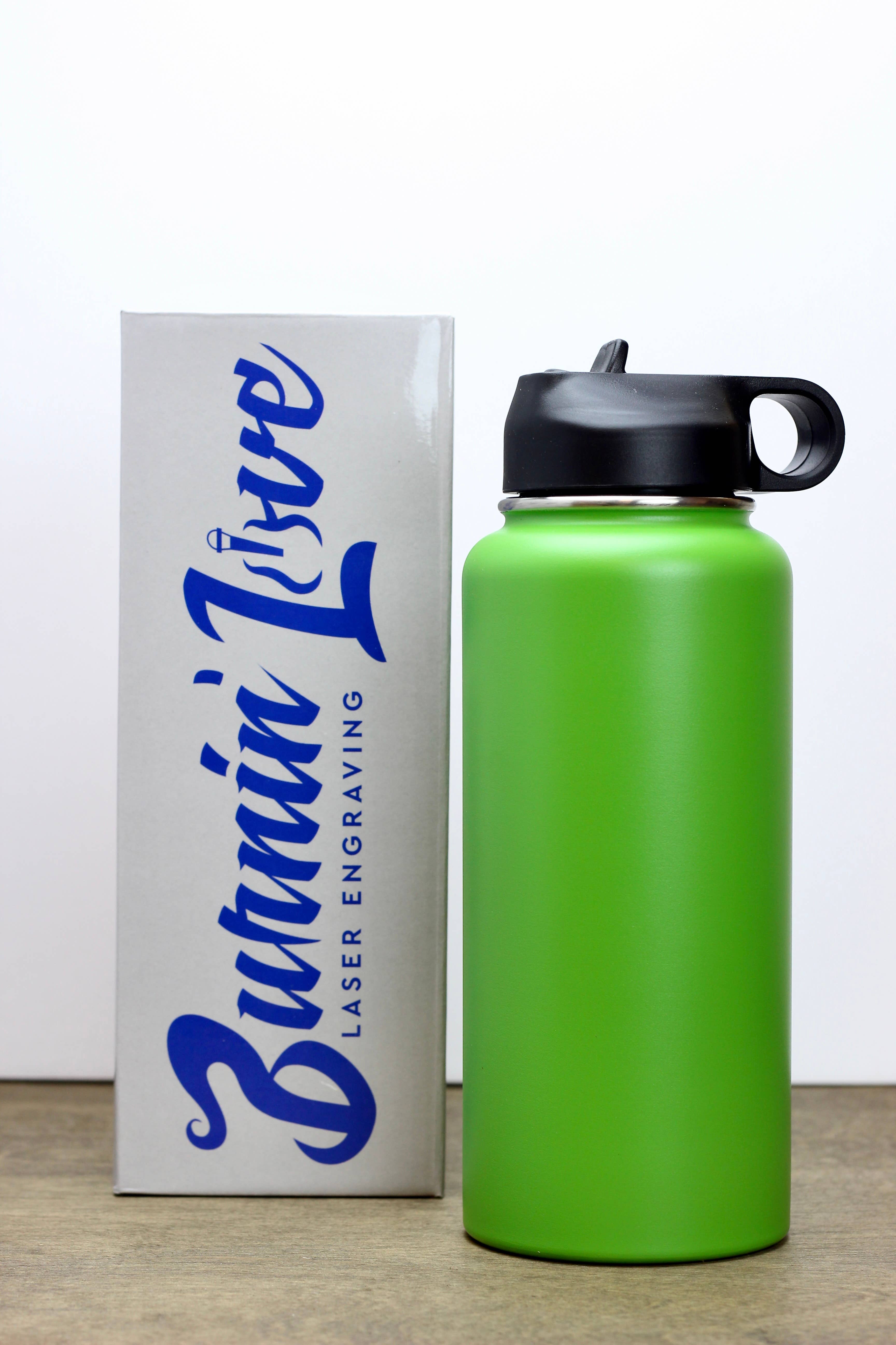 Burnin Love Laser Engraving - Vente Bouteilles d'eau - Gourdes gravées au laser Burnin' Love de 32 oz (946 ml)6