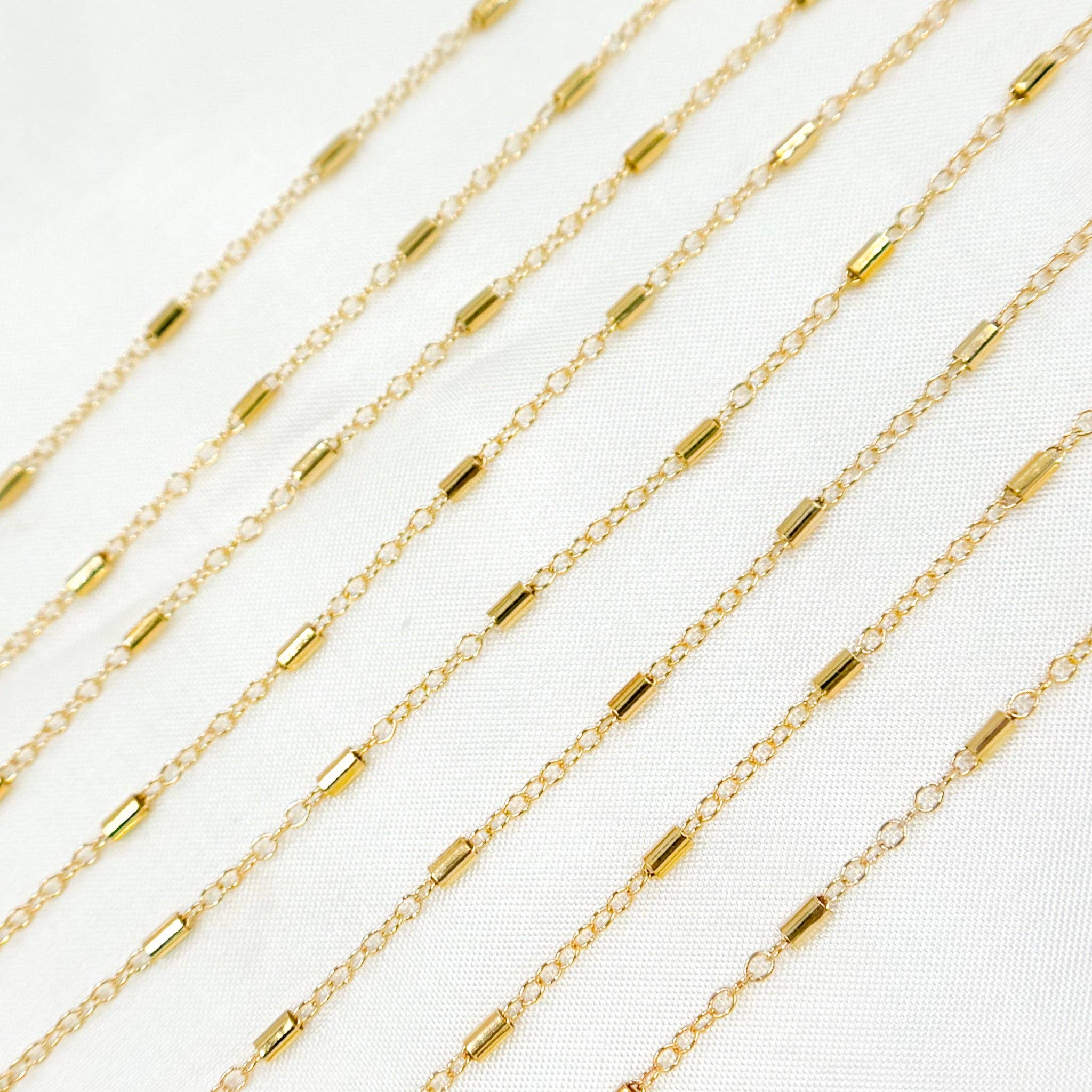 Tresor Jewelry Inc. - Wholesale Link & Chain Necklace - 1203GF. 14K Gold-Filled Tube Size Satellite Chain4