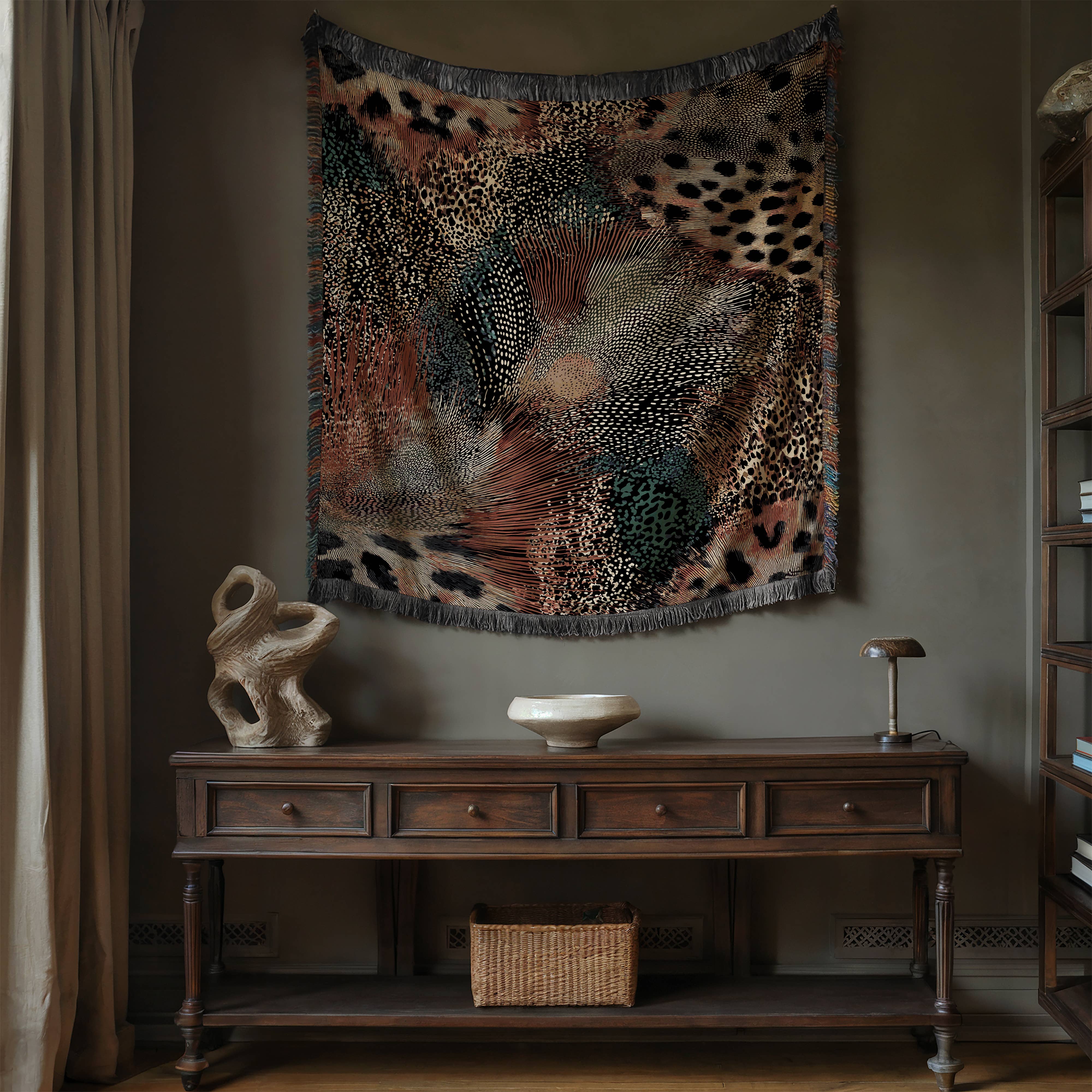 CasaIuliia - Venta al por mayor Mantas de sofá - Manta de declaración con estampado animal – Acento moderno de safari para el hogar6