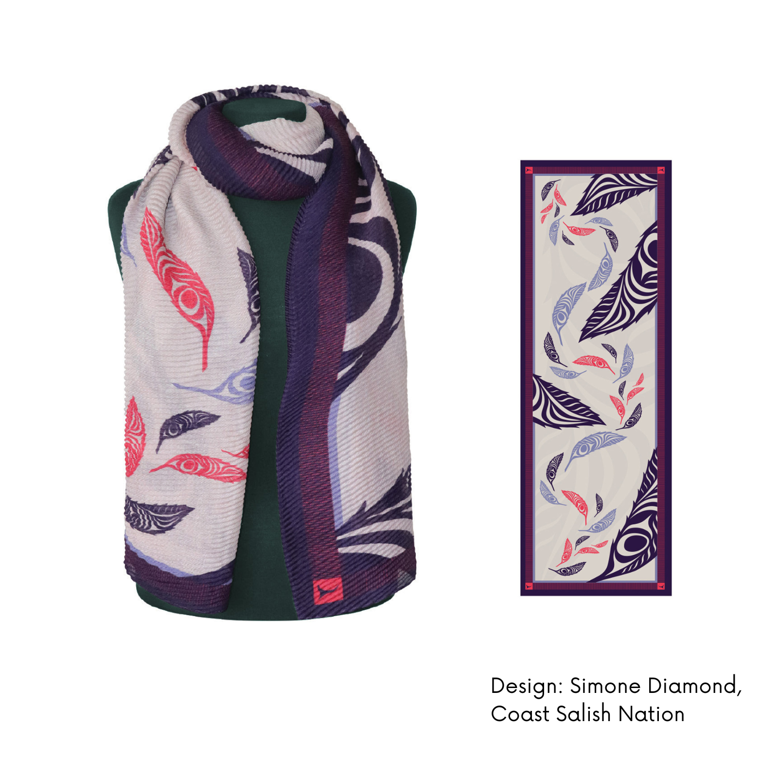 Made By Humans || Light Codes Studio - Vendita all'ingrosso Sciarpa - Donna - Sciarpa Eco con Design Indigeno Contemporaneo3