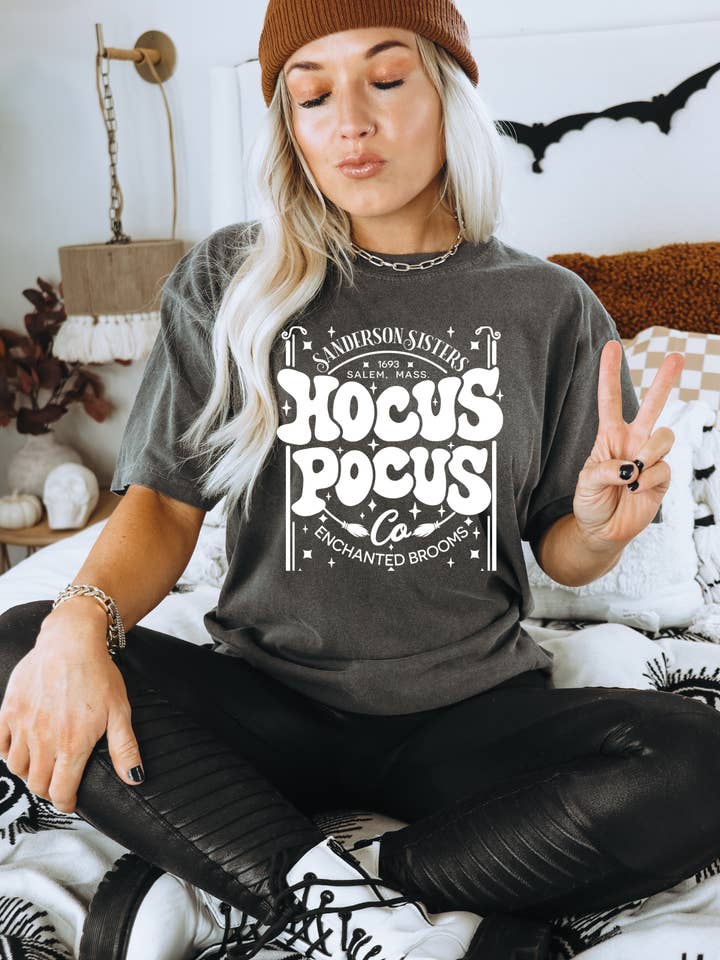Hocus Pocus Pepper Tee for wholesale by Sunset Macrame & Apparel