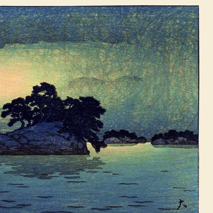 Matsushima a la luz de la luna por Hasui para venta al por mayor de Rock Paper Scissors Wall Art
