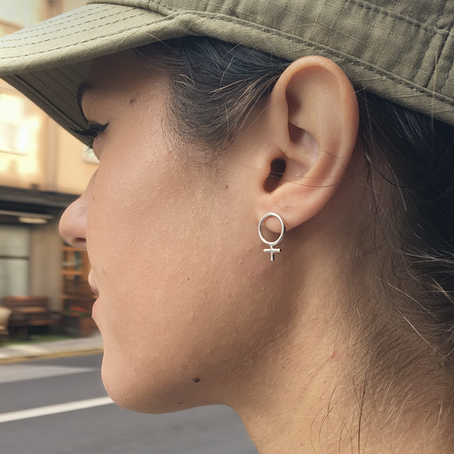 Damen Antike Silber Ohrringe Geometrischer Haken Ohrringe Valentine 