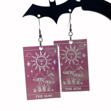 Brincos de Cartas de Tarot Iridescentes por atacado de Cherry Moonlight Co