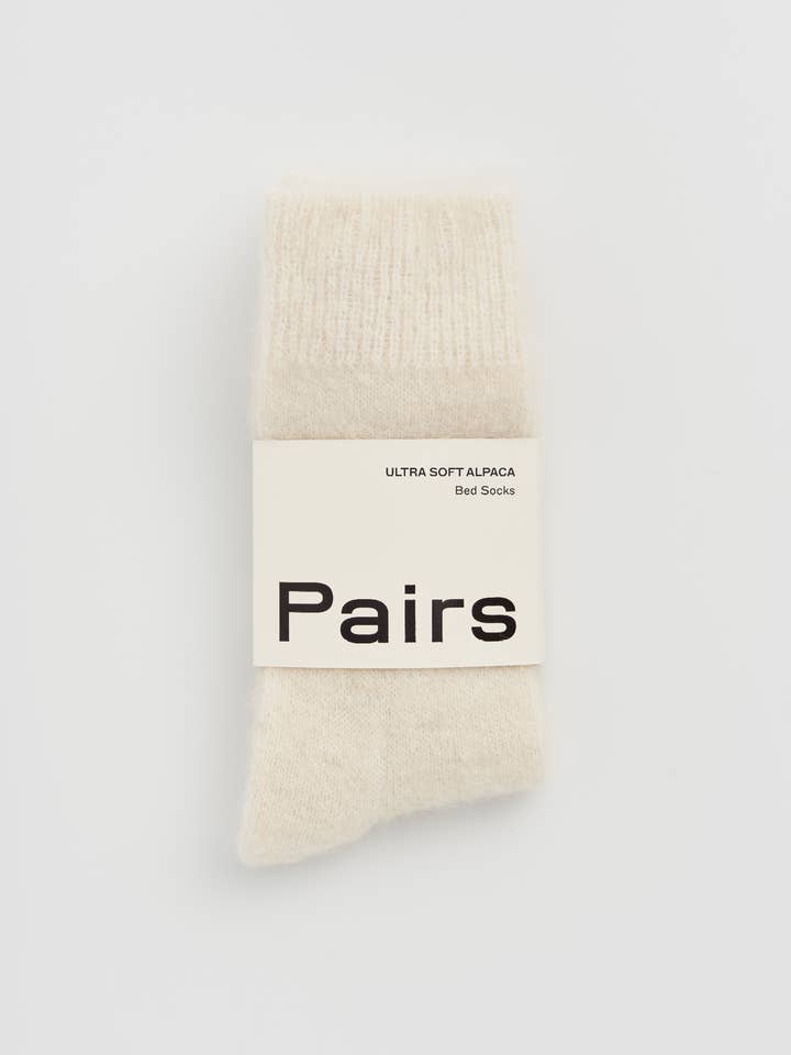 Pairs Socks - Wholesale Socks – Unisex - Clotted Cream Ultra Soft Alpaca Bed Socks3