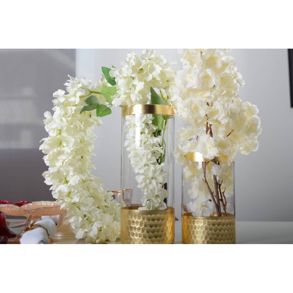 AULICA - Wholesale Vase - Transparent and gold vase h20cm1