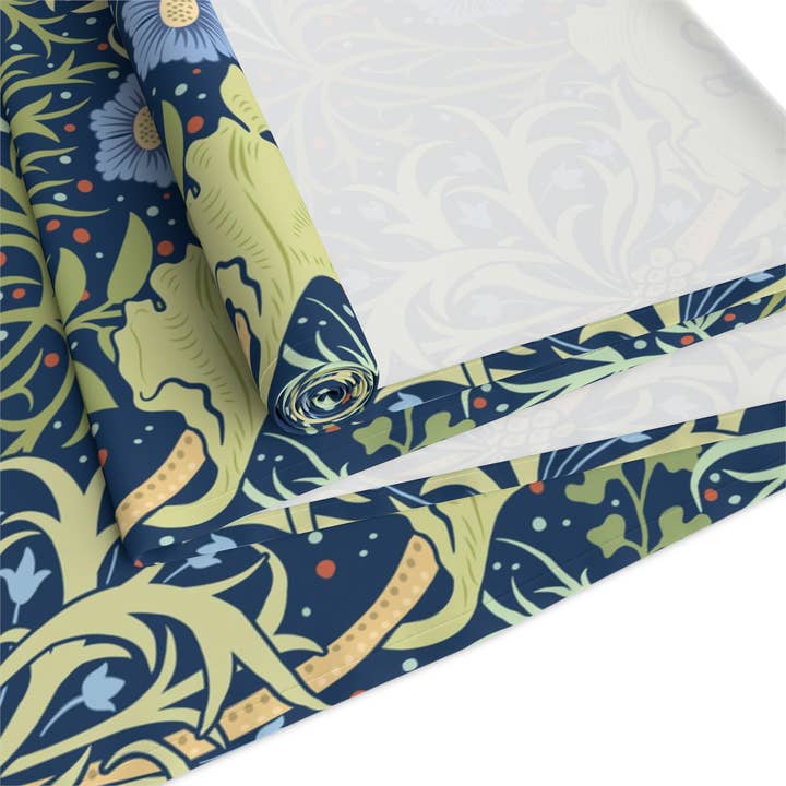 Willy Morris Home Emporium - Wholesale Table runner - Table Runner inspired by William Morris - Seaweed Collection (Blue Flower)9