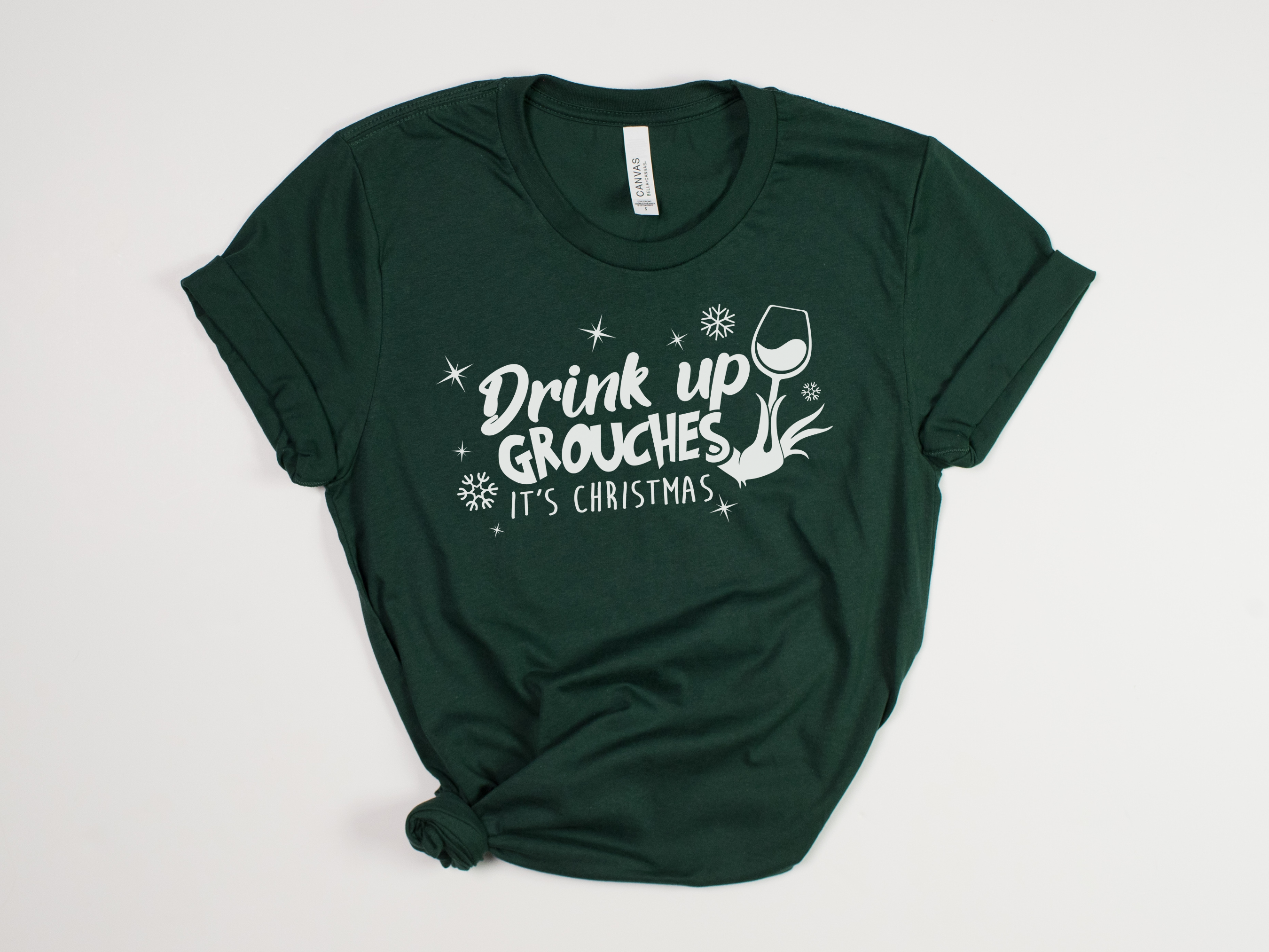 Stiles Tee Co. - Wholesale T-Shirt (Graphic) - Unisex - Christmas T-Shirt – Drink Up Grouches – Retro Vintage Tee2