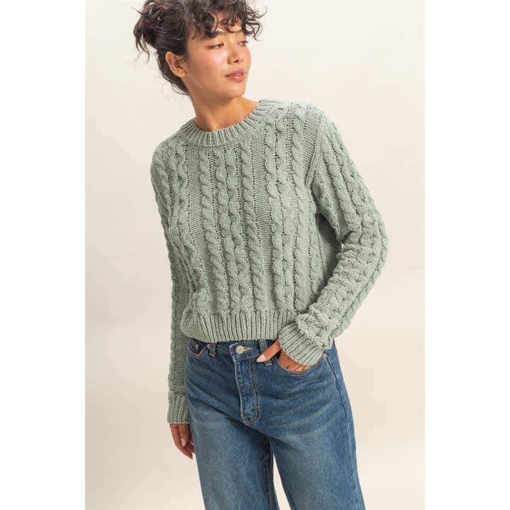 Double Zero - Wholesale Knit Sweater - Women's - Cable Knit Sweater7