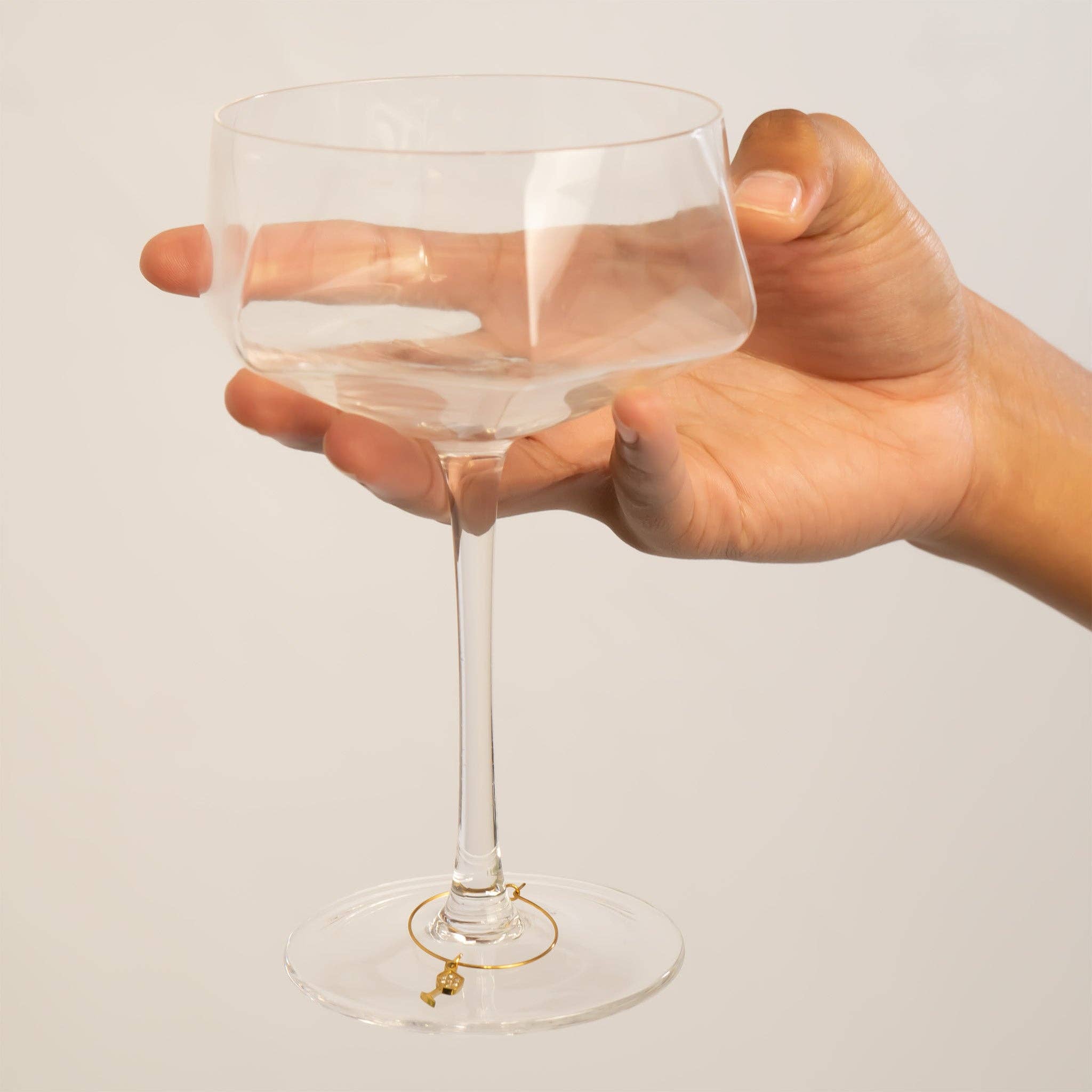 WJW - Wholesale Individual Charm/Pendant - 18K Gold PVD Stainless Steel Champagne Bottle Charm1