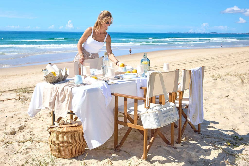 STYLD.® - Wholesale Beach towel - Vanilla Latte Striped Boyfriend Towel11